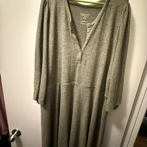 Torrid Gray Long Sleeve Dress